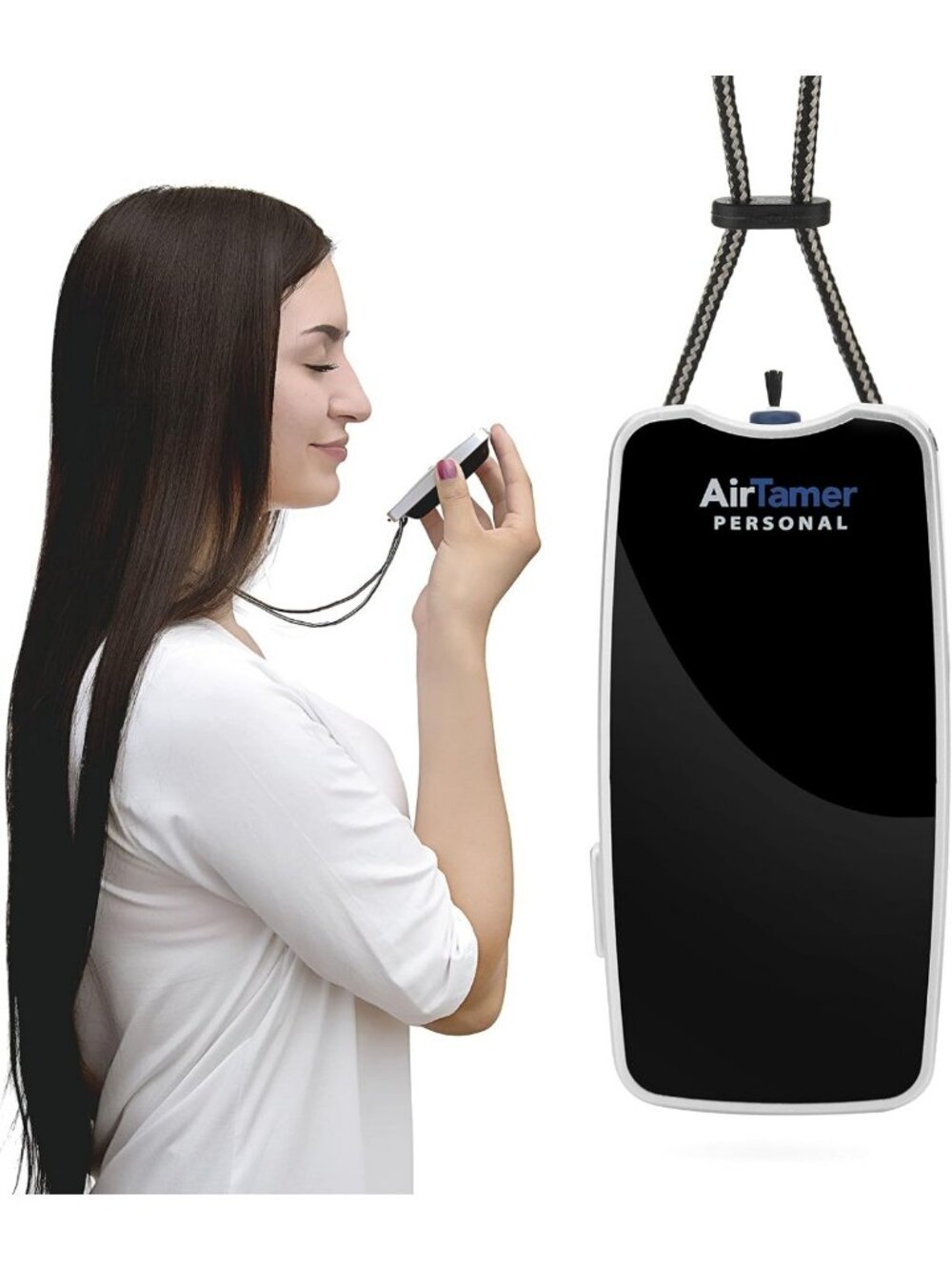 Wearable Personal Air Purifier Necklace - Portable, Rechargeable, Stylish Design